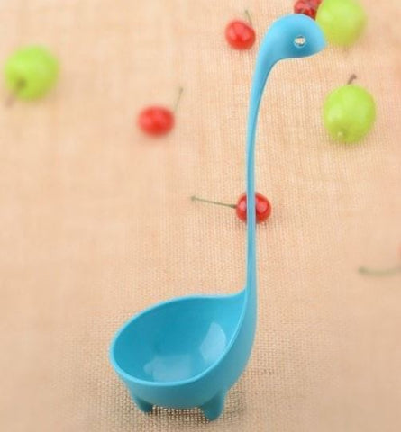 3 PCS Kitchen Supplies Dinosaur Spoons Soup Loch Ness Ladle Long Handle Spoon